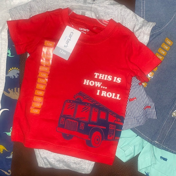 Carters size 12 months baby clothes 3 out fits free Onesie - Picture 3 of 6